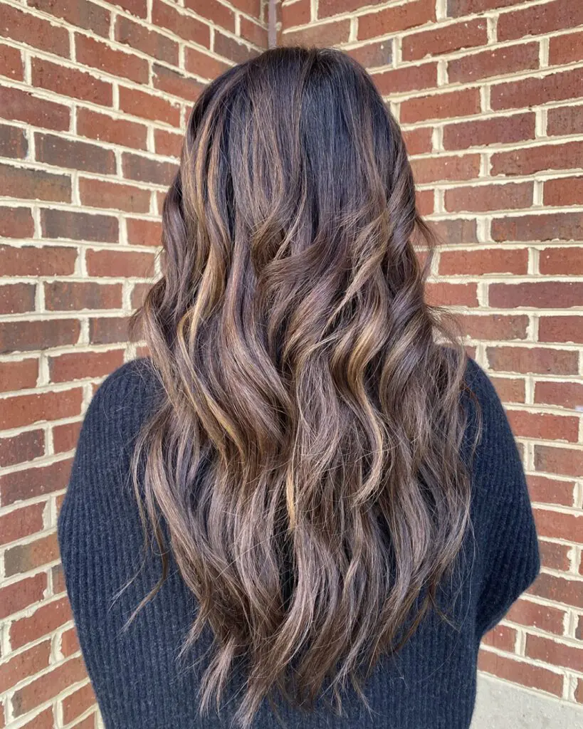 Colorist Portfolio 4 1080 x 1350 Dimensional Toffee and Chocolate Brunette Balayage with Cascading Waves